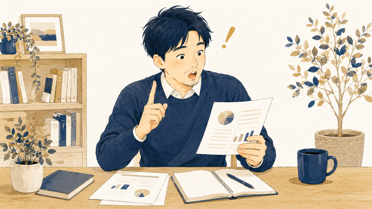 保険の保障内容を見直して気づきを得る先生のイラスト